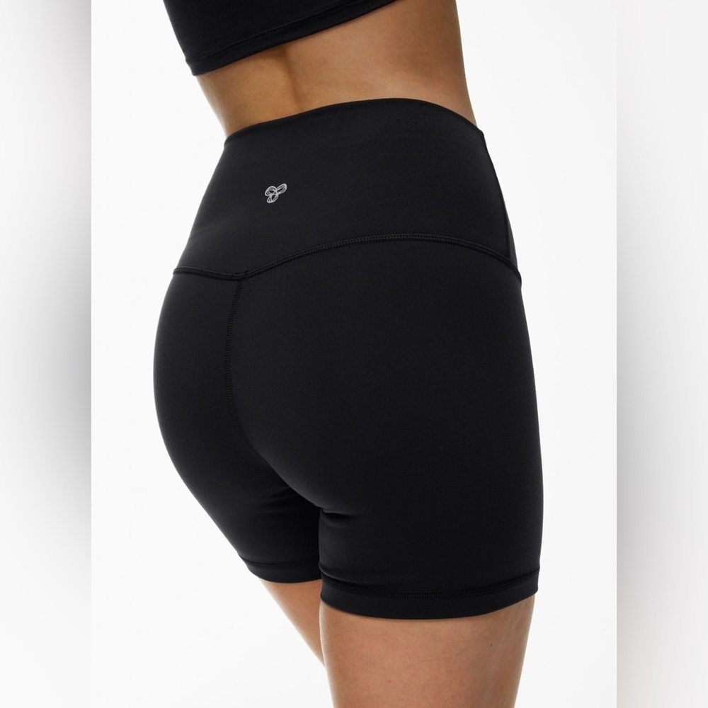 TNA High-Waisted Black Biker Shorts